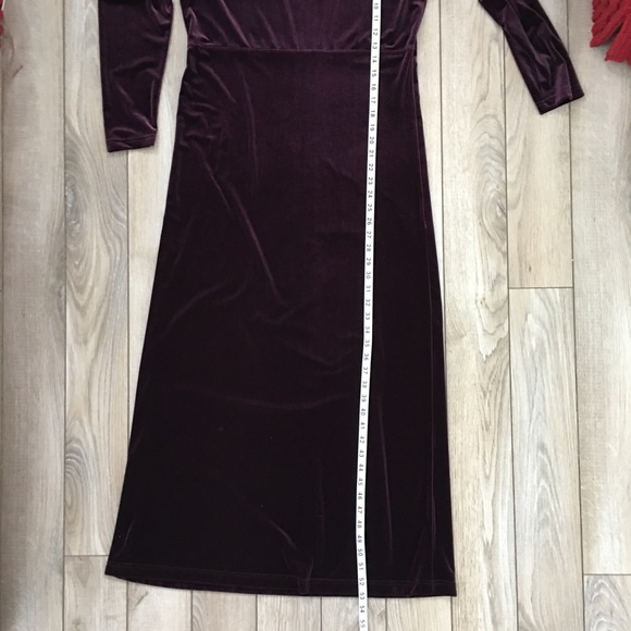 Liz Claiborne Sport Velvet Maxi Dress Purple size M - Picture 10 of 10